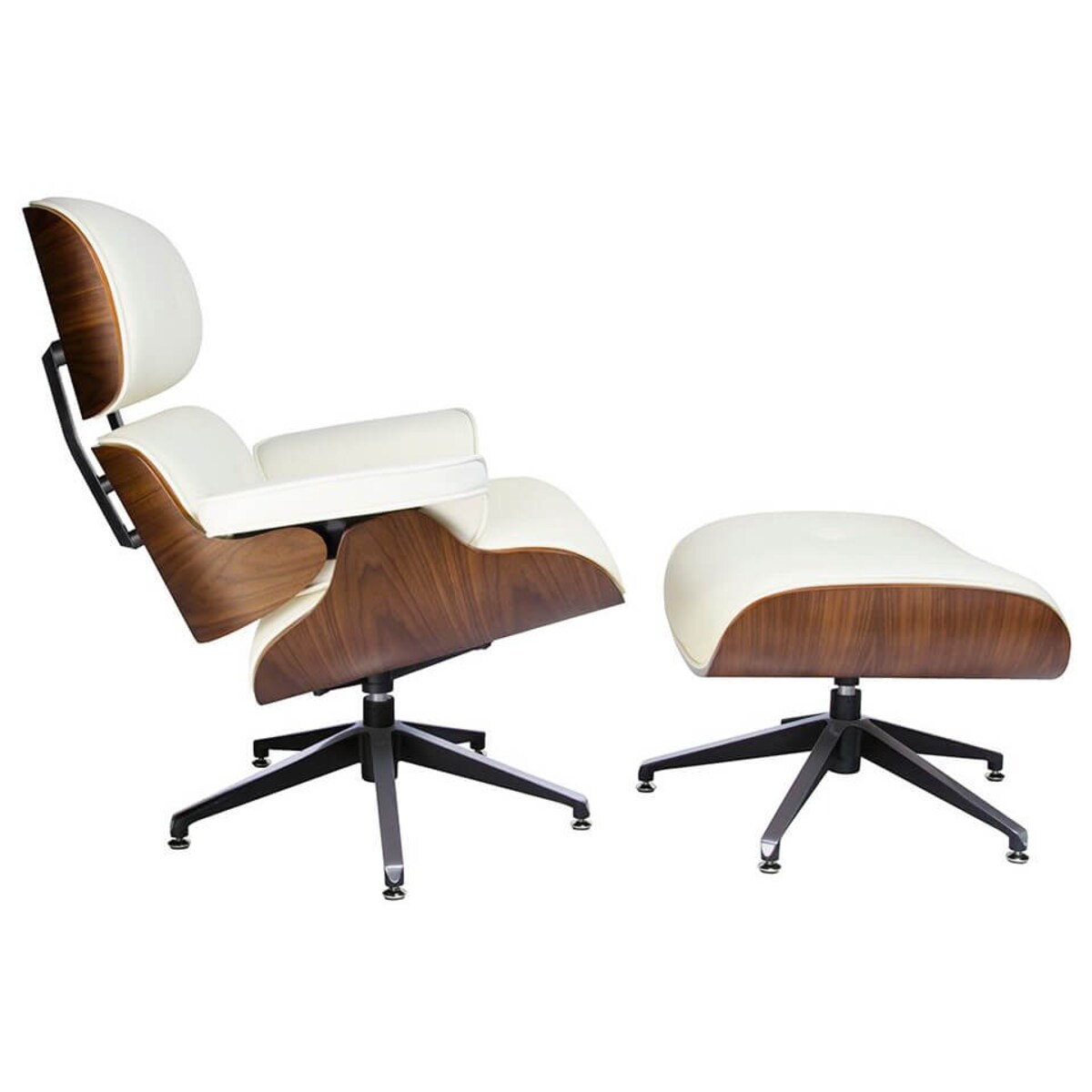 Wygodny fotel pokojowy Lounge biały sklejka różana, King Home