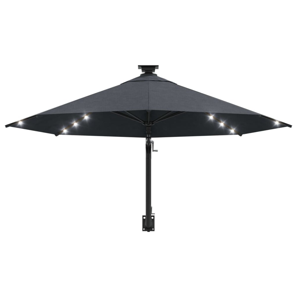 vidaXL Parasol ogrodowy z LED, ścienny, 300 cm, antracytowy