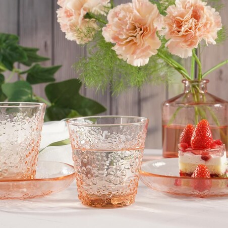 VILLA ITALIA Szklanka różowa 270 ml RENEE