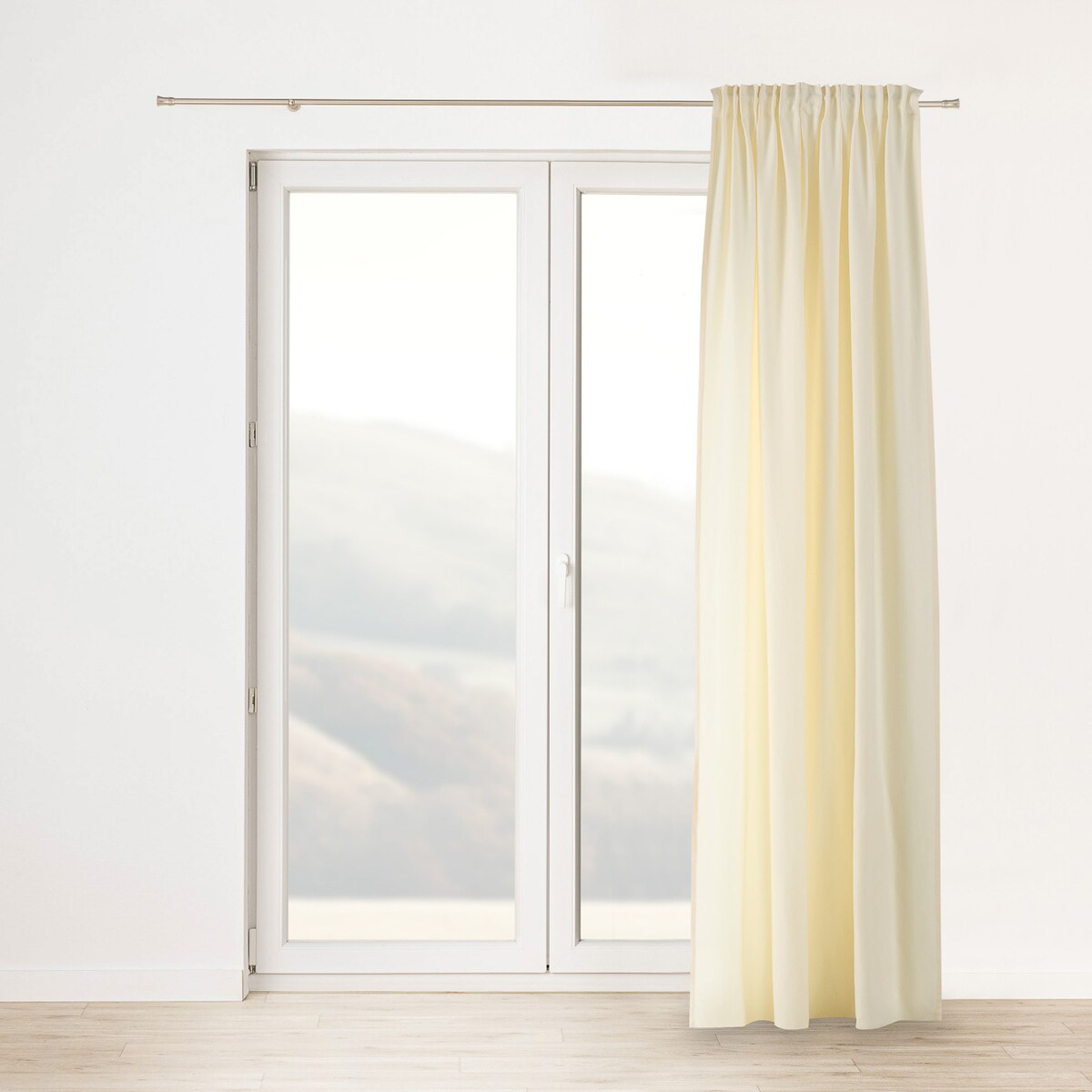 Zasłona na taśmie marszczącej kremowa aksamitna 140 x 280 cm 1 szt. 140x280 kremowy