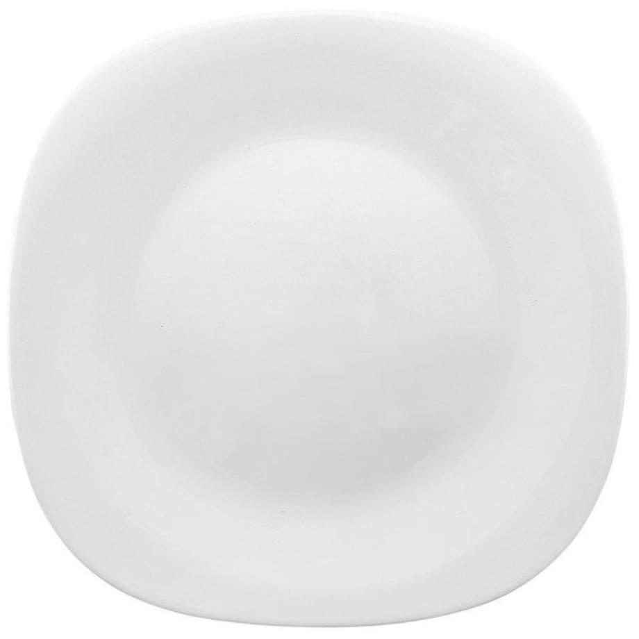 BIAŁE KWADRATOWE TALERZE DESEROWE bormioli 6szt 20cm PARMA na ciasto deser