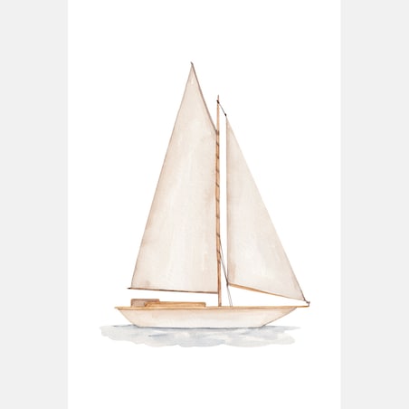 Plakat dla dzieci Jacht 40x50