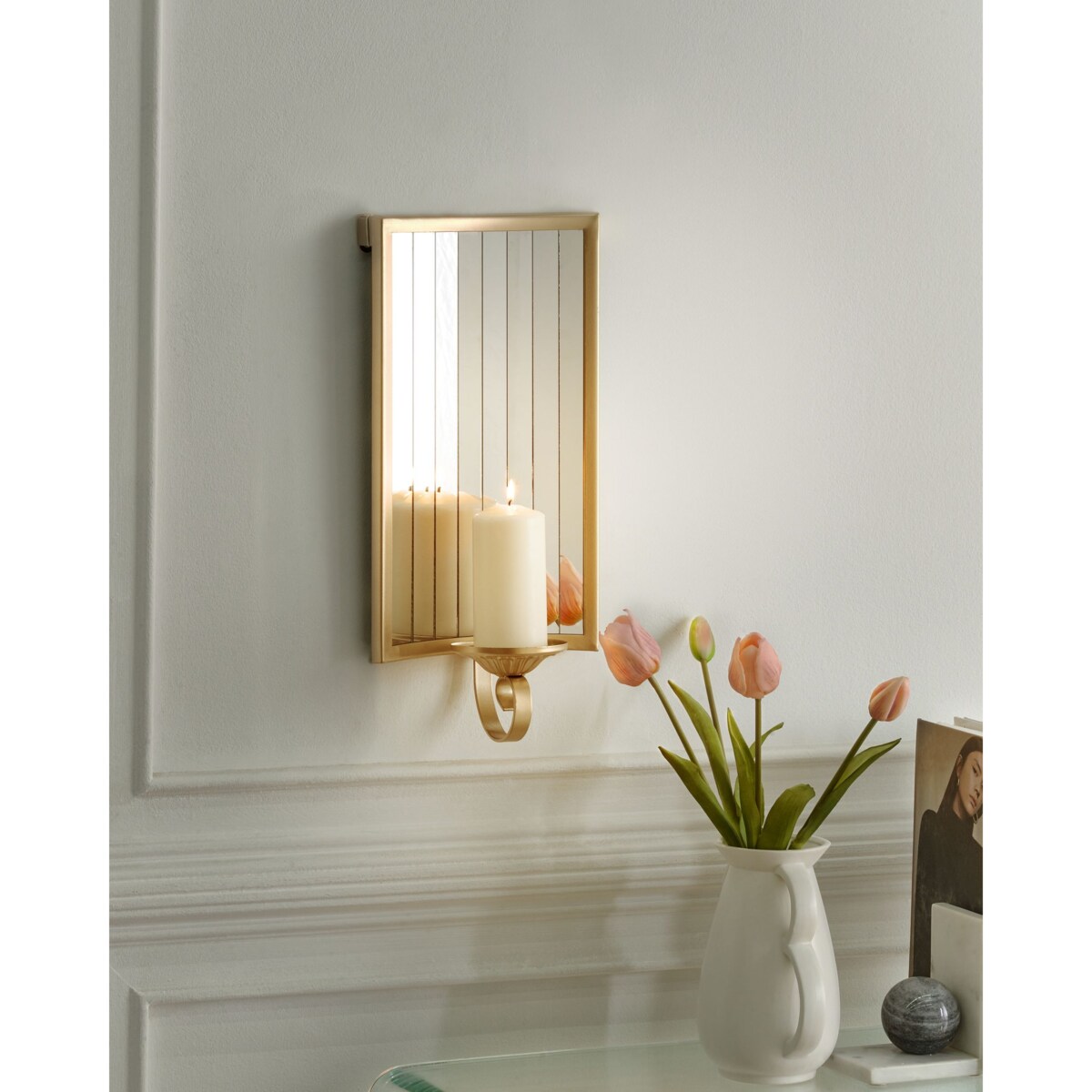 Świecznik SOBREDA Metal 41 cm Złoty