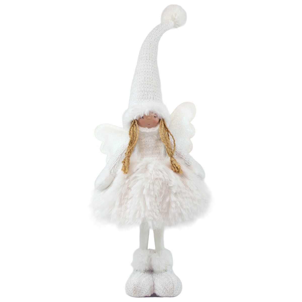 Aniołek Figurka Stojący 50 Cm Świąteczny Boże Narodzenie Biała Czapka