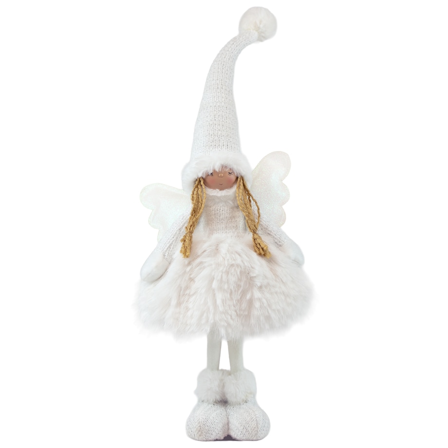 Aniołek Figurka Stojący 50 Cm Świąteczny Boże Narodzenie Biała Czapka
