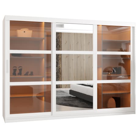 Szafa przesuwna Garderoba DOME 2 250 biały