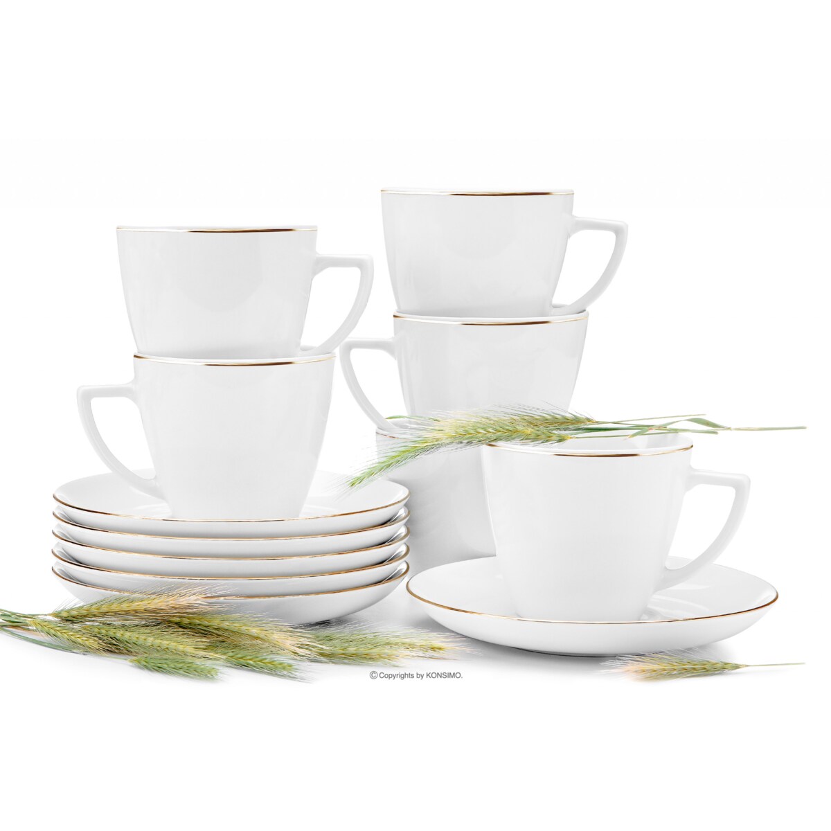 Komplet filiżanek 6os. (12el.) BOSS ZŁOTA LINIA