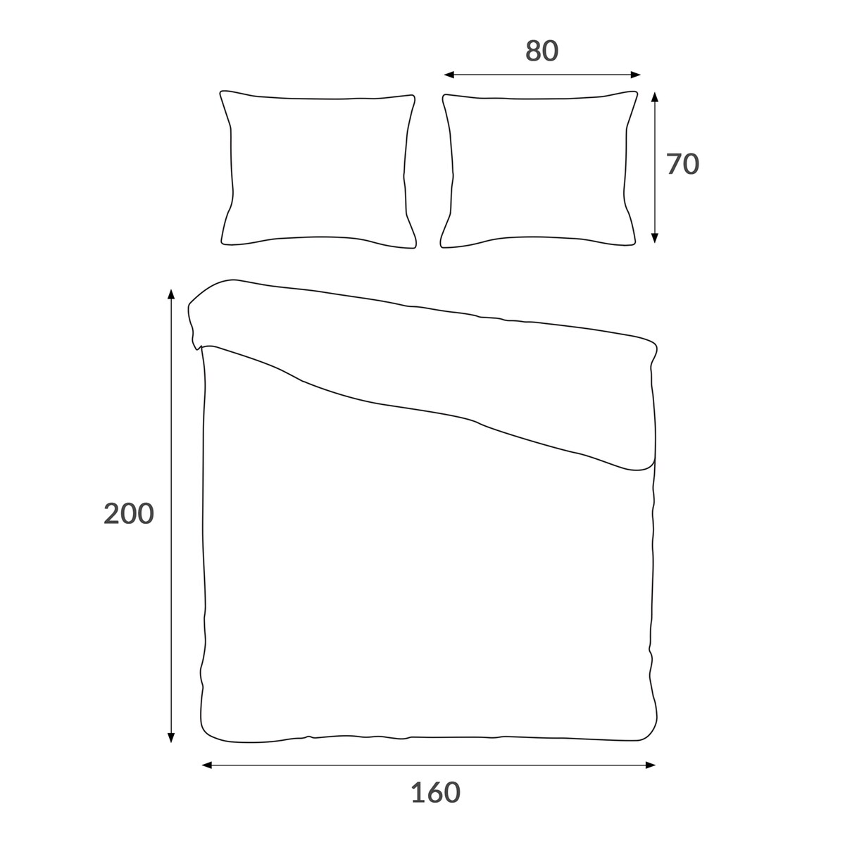 Pościel z mikrofibry 160x200 Wave