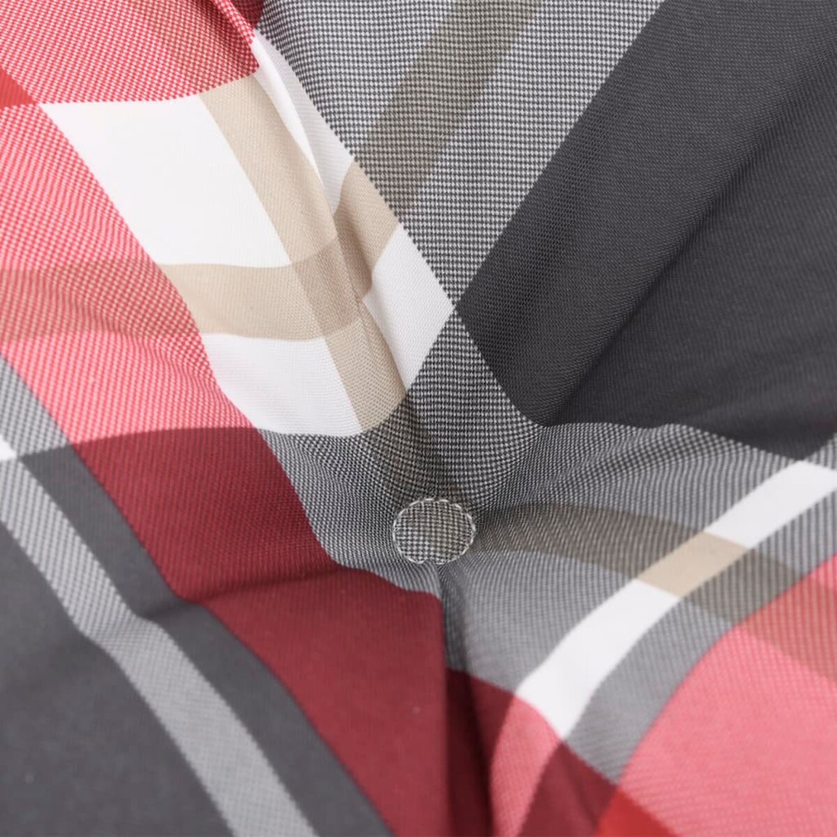 vidaXL Poduszki na krzesła z niskim oparciem, 6 szt., w czerwoną kratę