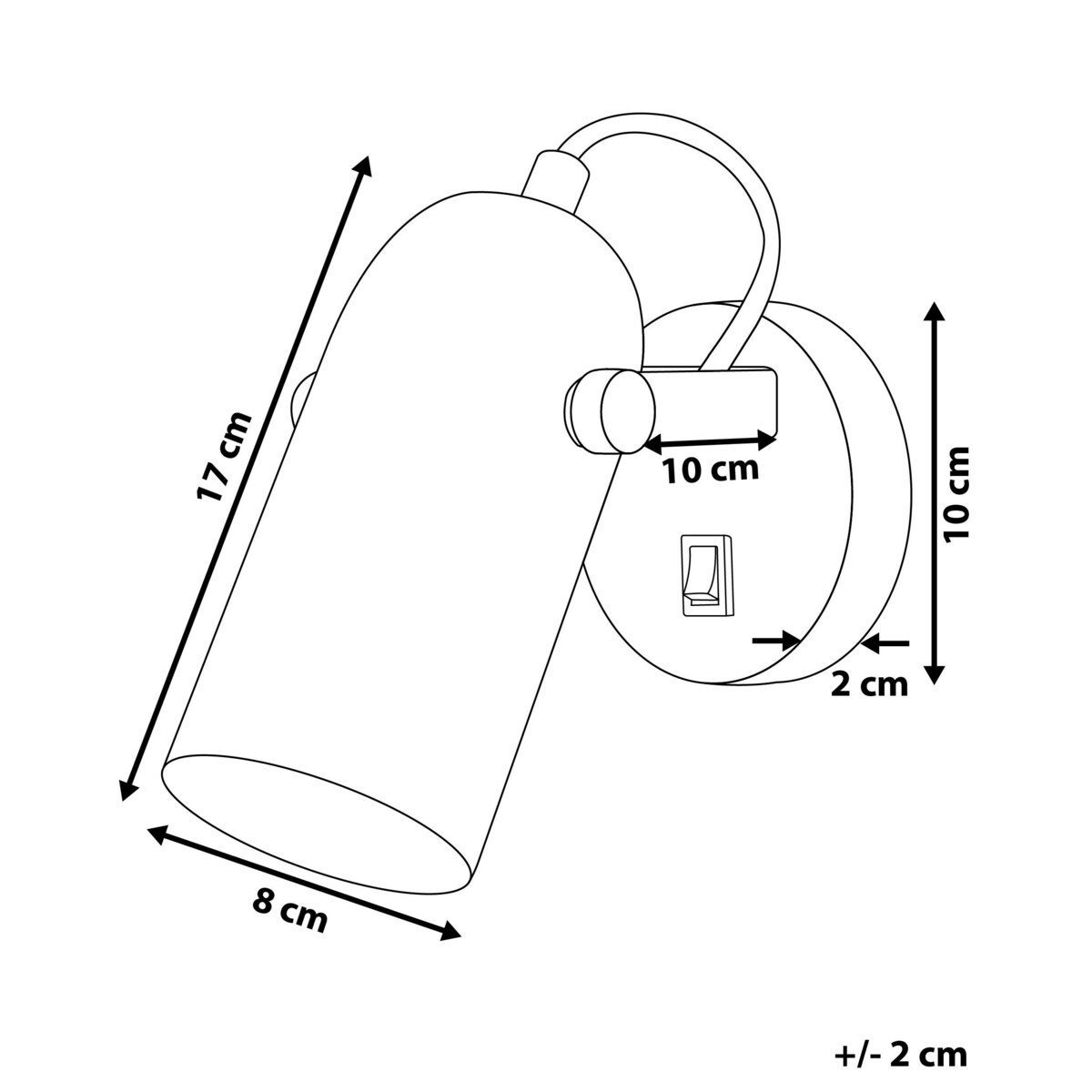 Lampa spot metalowa biała TYRIA
