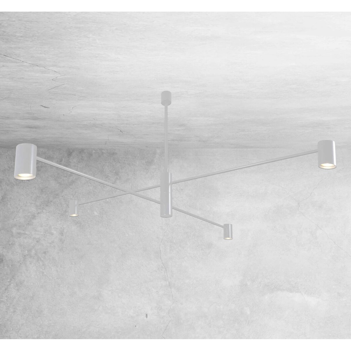 LAMPA sufitowa DAKATA 5637 Shilo metalowa OPRAWA tuby białe