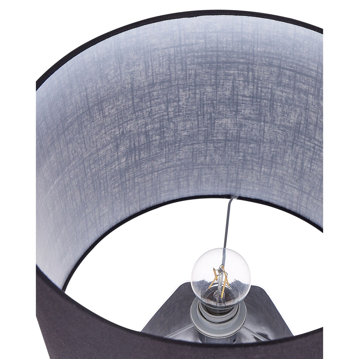 Lampa stołowa ceramiczna srebrna SELJA