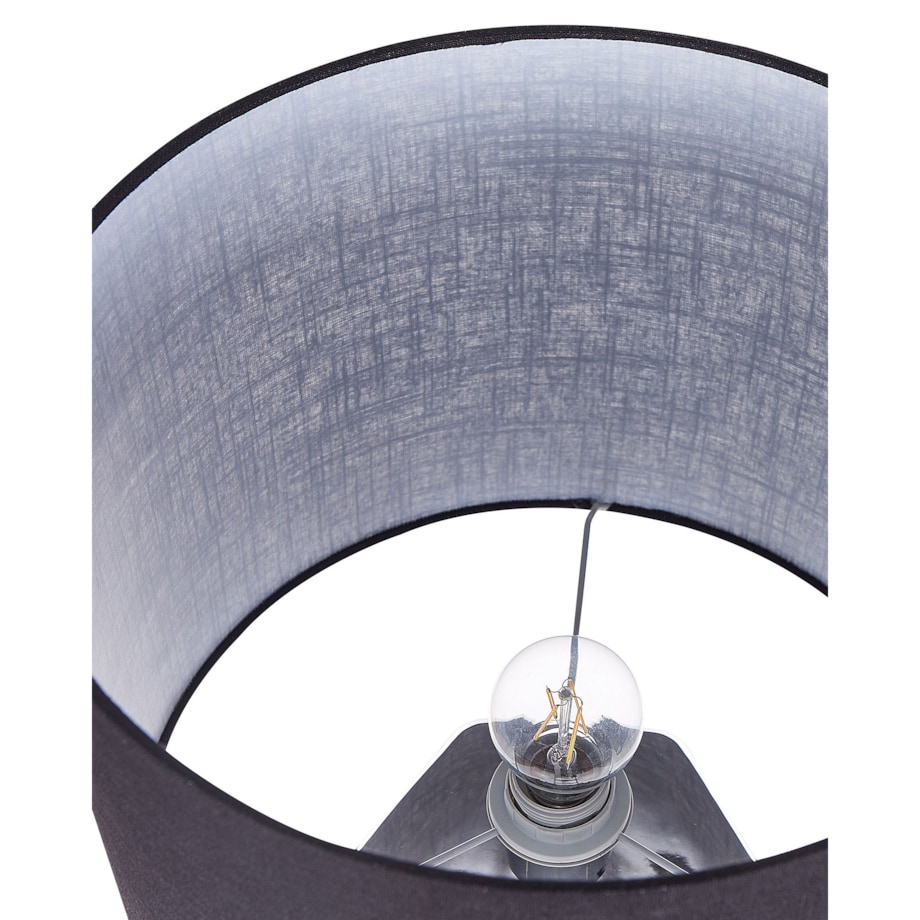 Lampa stołowa ceramiczna srebrna SELJA