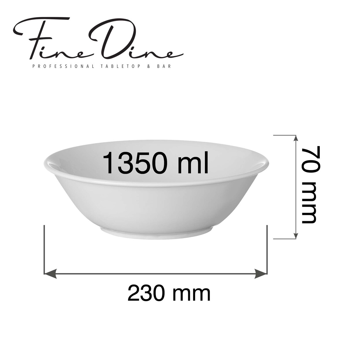 Miska bufetowa Pure Bianco 1.35L, 230mm
