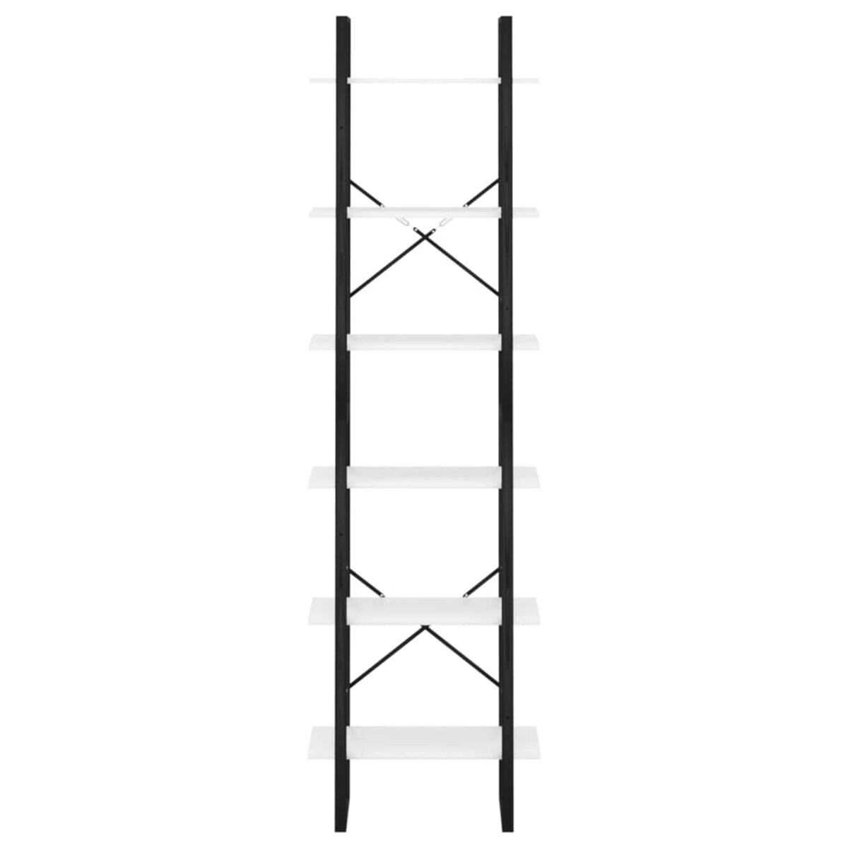 vidaXL Regał na książki, biały, 60x30x210 cm, materiał drewnopochodny