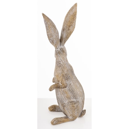 Dekoracja - zając brązowy 34x10x12 cm LONGORELA