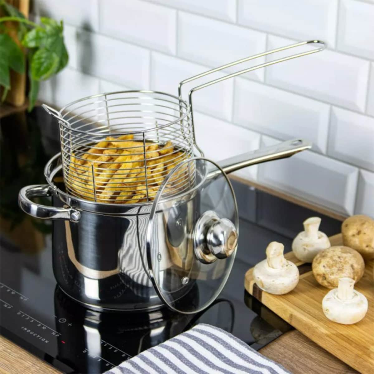 Rondel + Sito Do Smażenia W Głębokim Tłuszczu Kinghoff Kh-4581