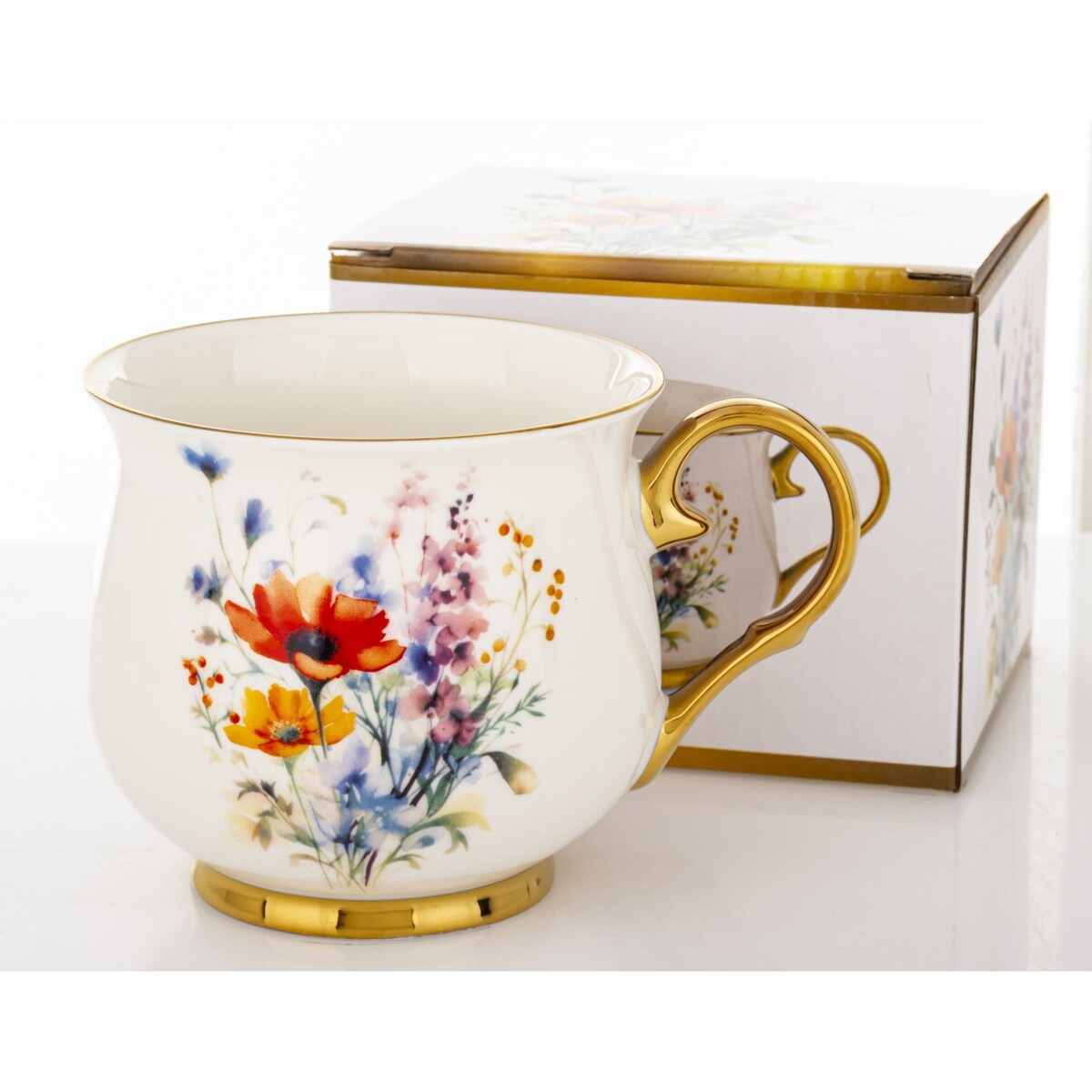 Kubek porcelanowy baryłka 430 ml z pudełkiem 9x13,5x10 cm BALERO-3