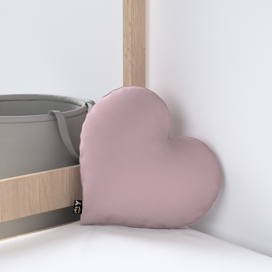 Poduszka Heart of Love, zgaszony róż, 45x15x45cm, Posh Velvet