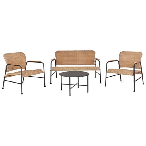 Zestaw wypoczynkowy OFANTO Technorattan Naturalny dla 4 osób