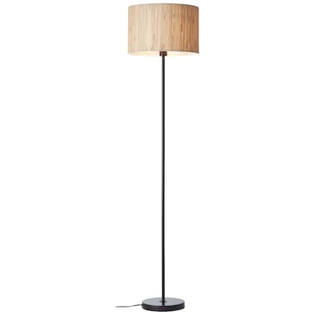 Podłogowa lampa boho Wimea 93108/76 Brilliant trawa morska czarna beż