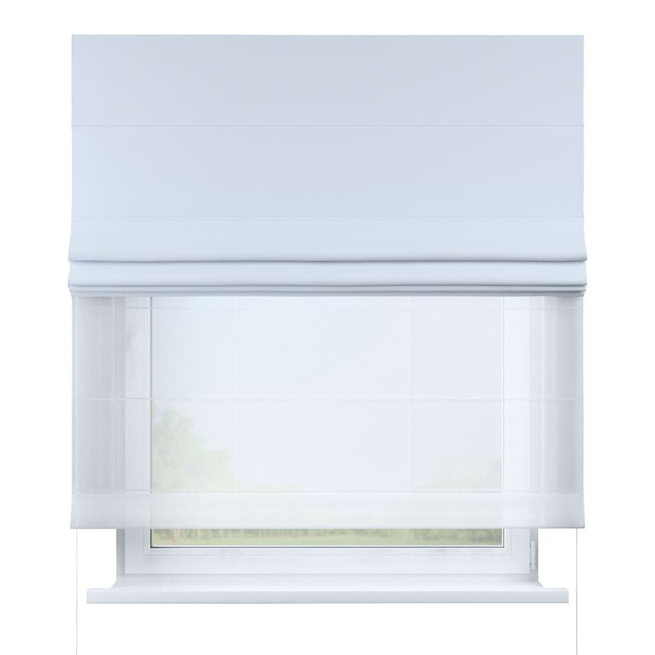 Roleta rzymska Duo, szaro-biały, Blackout - zaciemniające