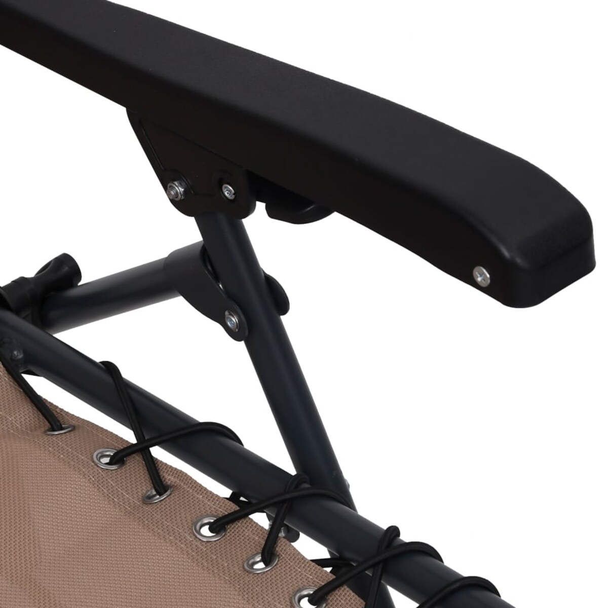 vidaXL Składane krzesło tarasowe, kolor taupe, tworzywo textilene