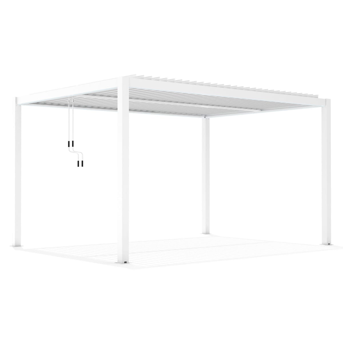 Pergola ogrodowa, tarasowa 4x4m Luxe aluminiowa, biała