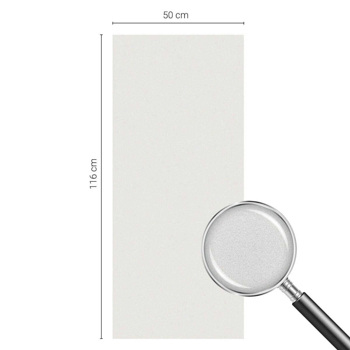 Folia na szybę chroniąca prywatność - Odcień jasnoszarej bieli minimalistyczna elegancja - 50x116 cm