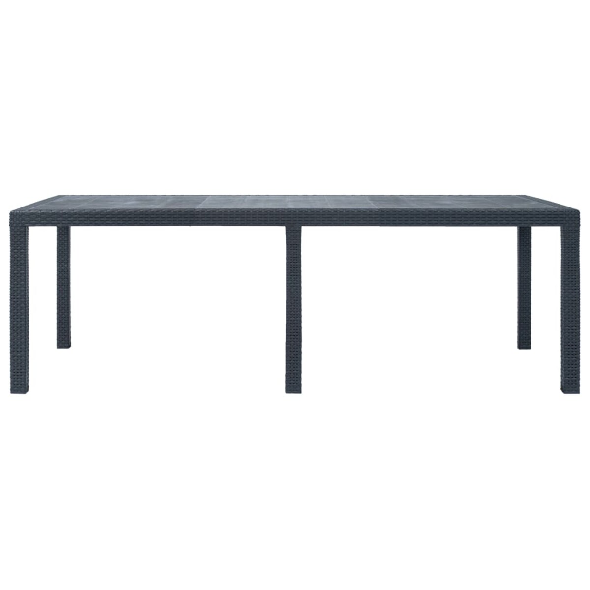 vidaXL Stół ogrodowy, 220x90x72 cm, plastikowy, antracytowy