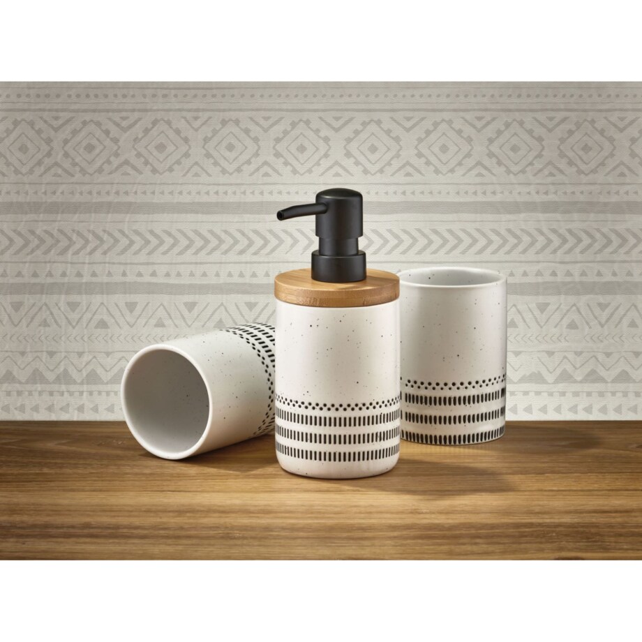 Kleine Wolke Alva Dozownik do mydła czarny biały