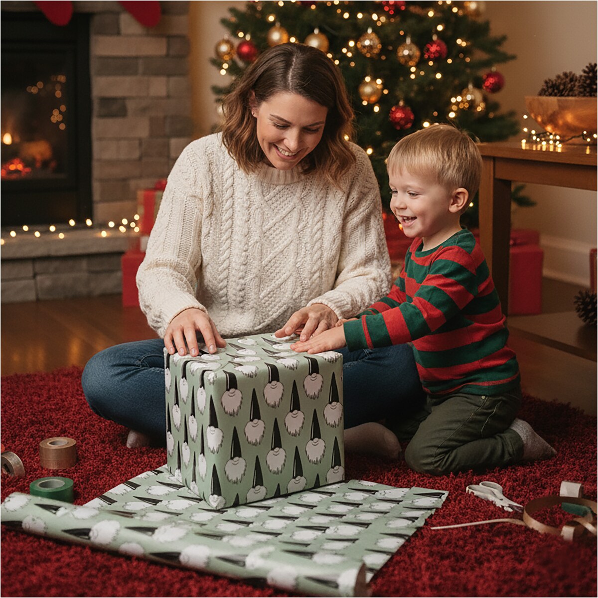 Papier Prezentowy Do Pakowania Prezentów 20 m MEGAROLKA Świąteczny Do Paczek Boże Narodzenie Ozdobny