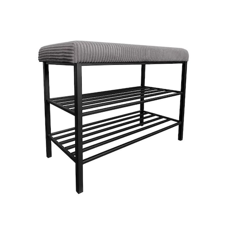 Stojak na buty z siedziskiem GAJA POSO-22 czarny/szary