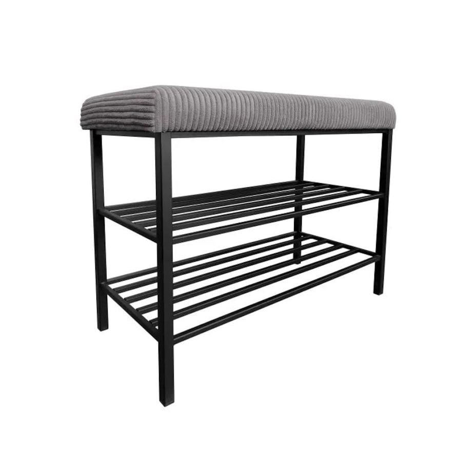 Stojak na buty z siedziskiem GAJA POSO-22 czarny/szary