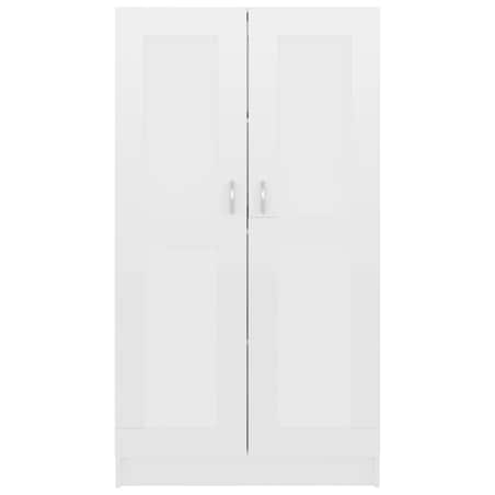 vidaXL Szafka na książki, biała, wysoki połysk, 82,5x30,5x150 cm