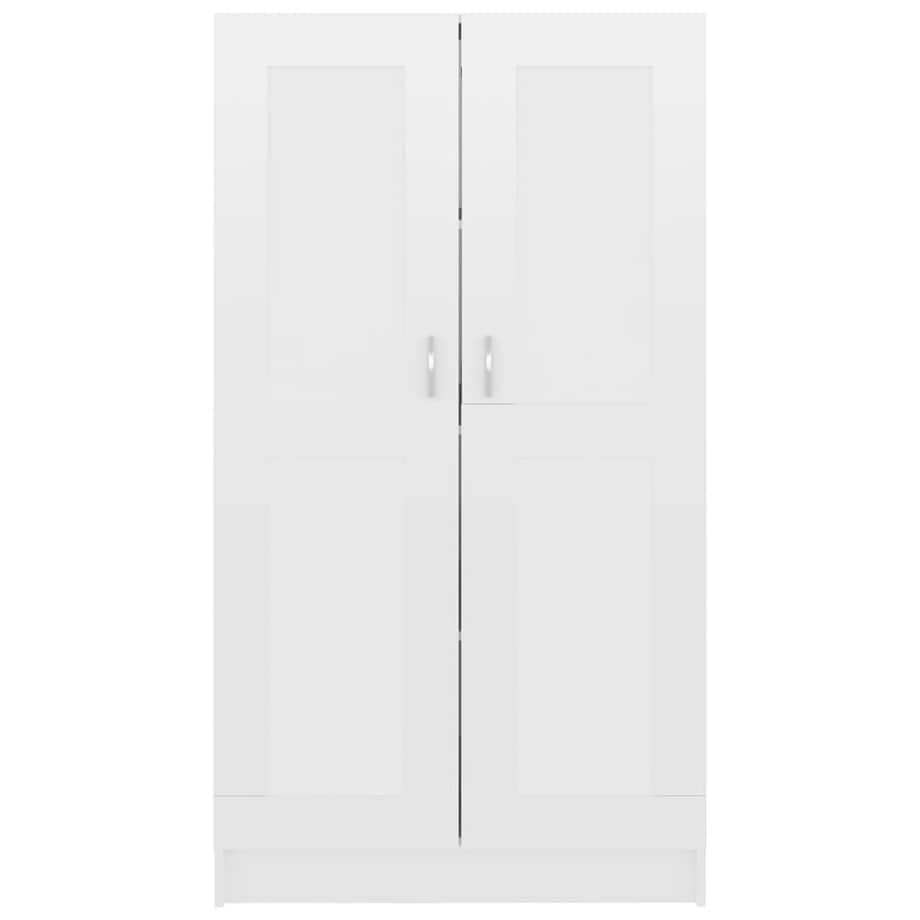 vidaXL Szafka na książki, biała, wysoki połysk, 82,5x30,5x150 cm