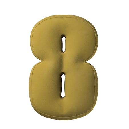 Poduszka Cyferka 8, oliwkowy zielony, 25 x 40 cm, Posh Velvet