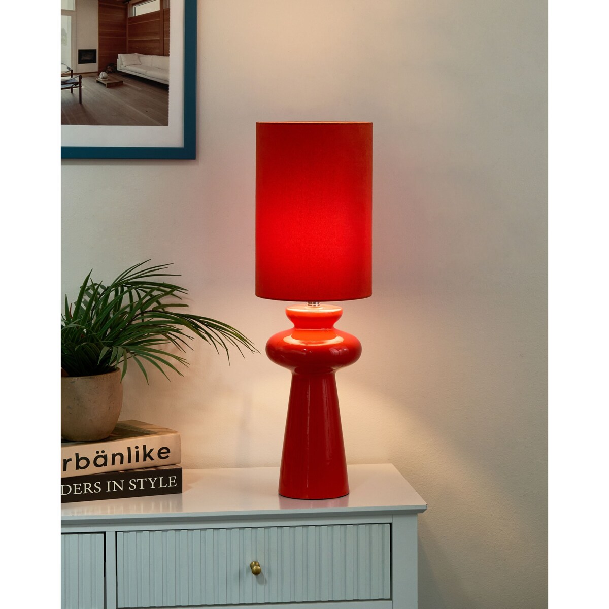 Lampa stołowa OTEROS Czerwony