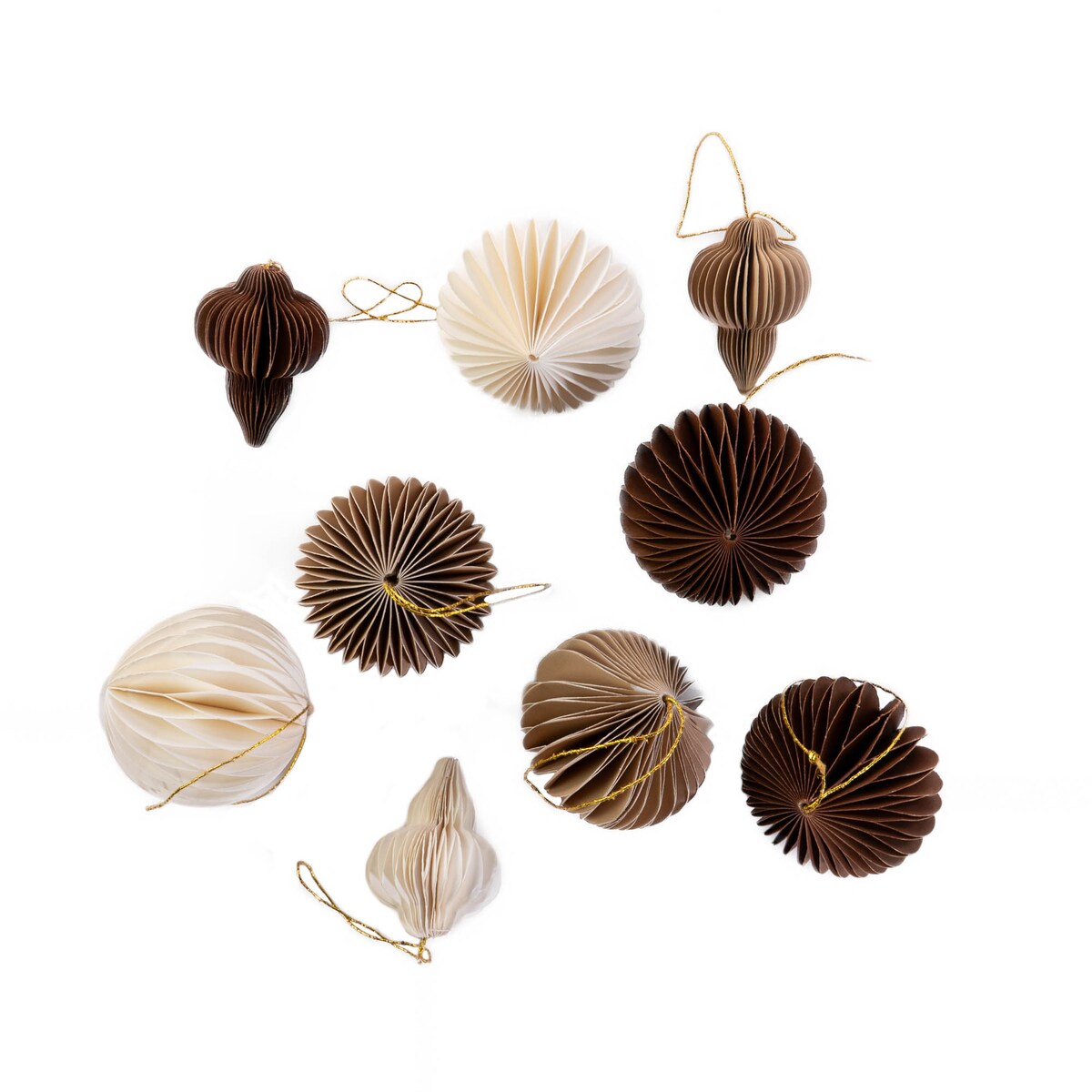 Ozdoby na choinkę z papieru, Ø 8 cm