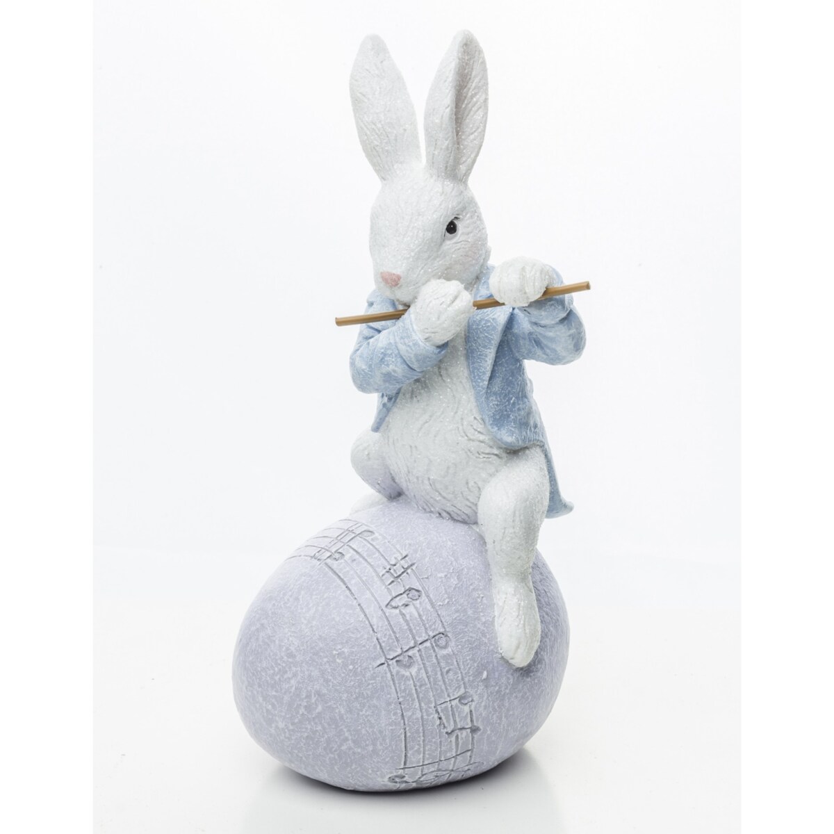 Dekoracja - królik MUZYK 18x7x9 cm FLECISTA