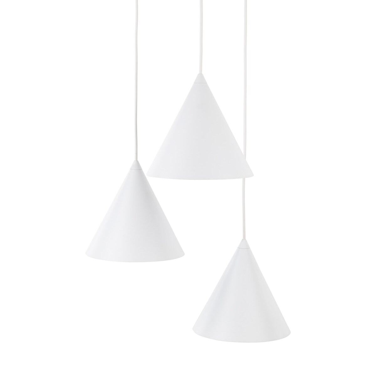 Lampa wisząca TK Lighting CONO WHITE 10012 biała 3xE27 regulowana wysokość 140 cm metalowa