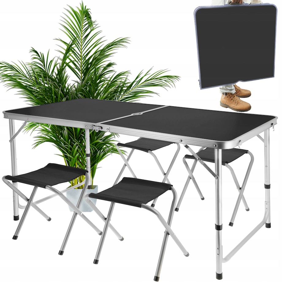 Zestaw kempingowy JUMI składany turystyczny ogrodowy walizka