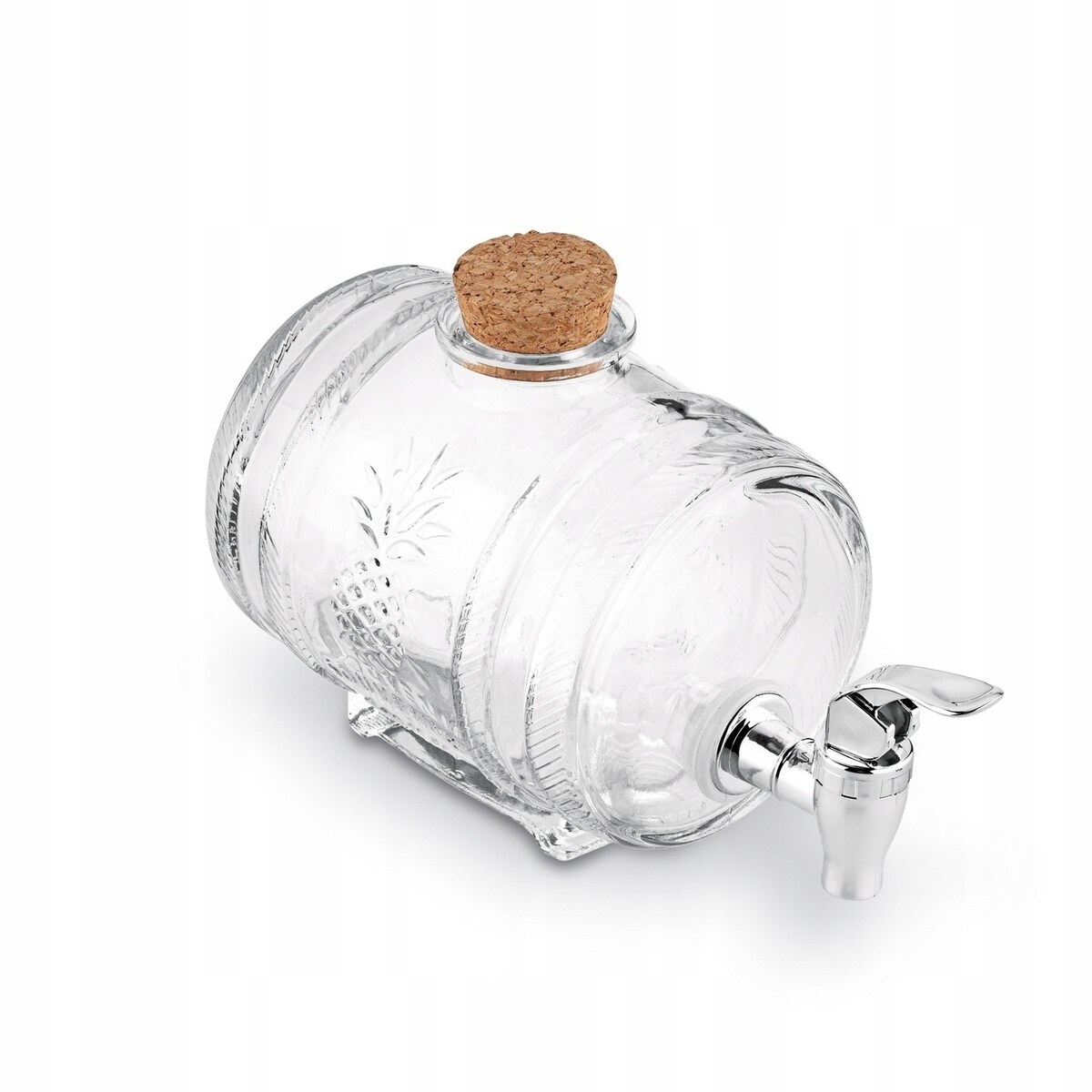 Słoik beczka z kranikiem stojakiem na alkohol soki napoje nalewki piwo 1L