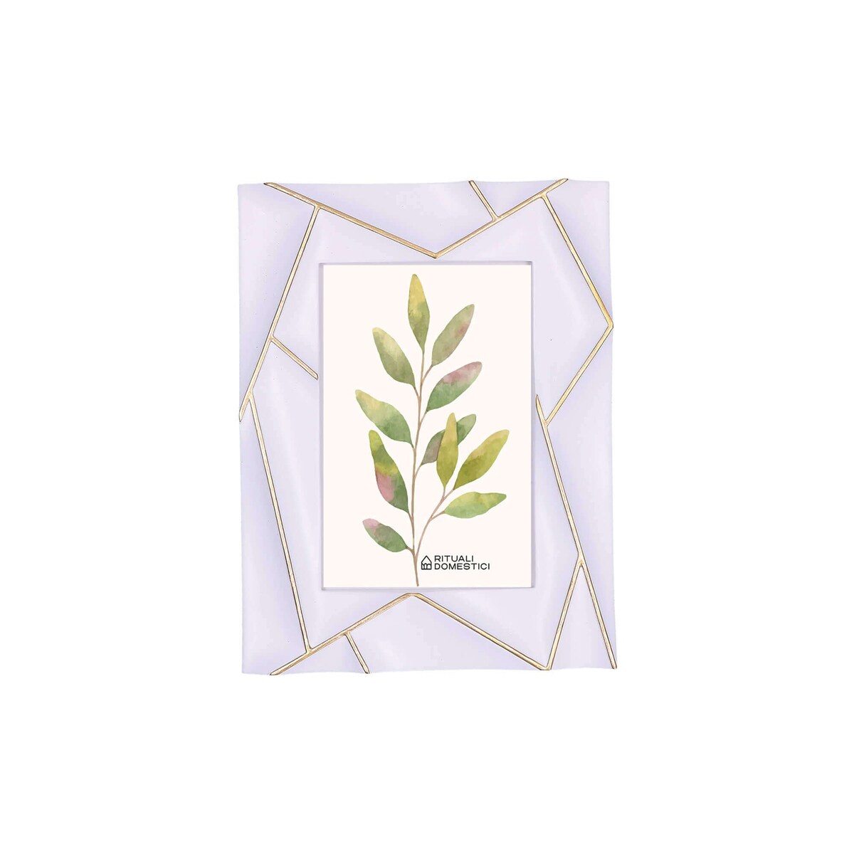 Ramka na zdjęcia z geometrycznym wzorem Tiguardo - Biały, 10 x 15 cm ...