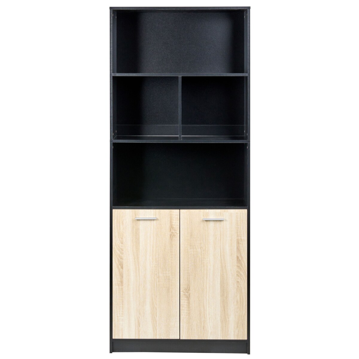 Regał 2-drzwiowy ZEHNA Brązowy/ czarny