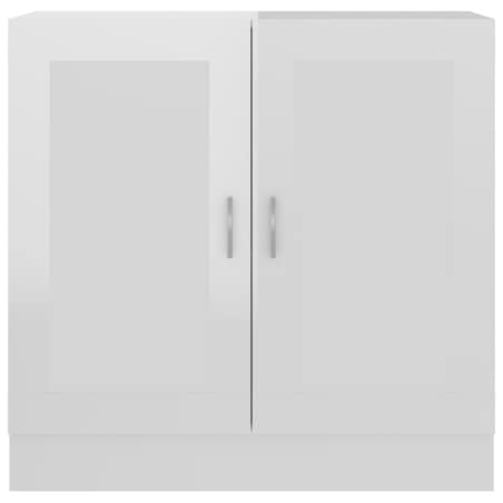 vidaXL Szafka, biała z połyskiem, 82,5x30,5x80 cm