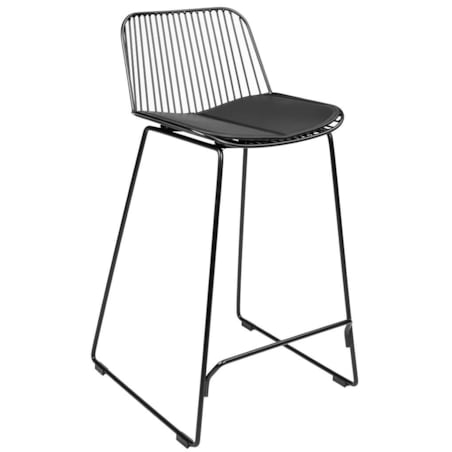 Krzesło barowe Miles MC-176H.76 druciane industrial czarne