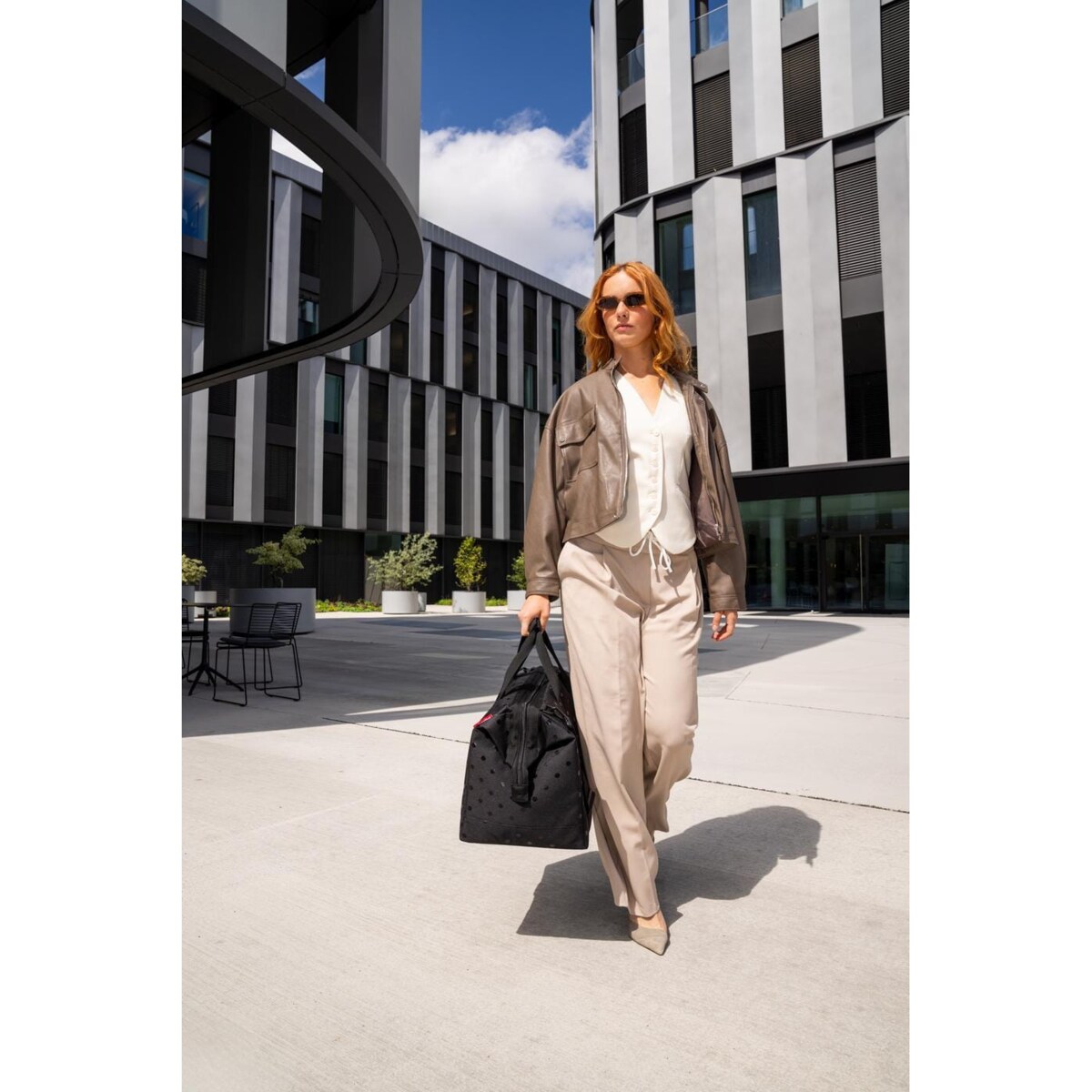 Torba ALLROUNDER L, glossy dots black