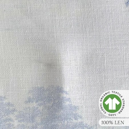 Lniany ręcznik kuchenny - Niebieski Toile de Jouy