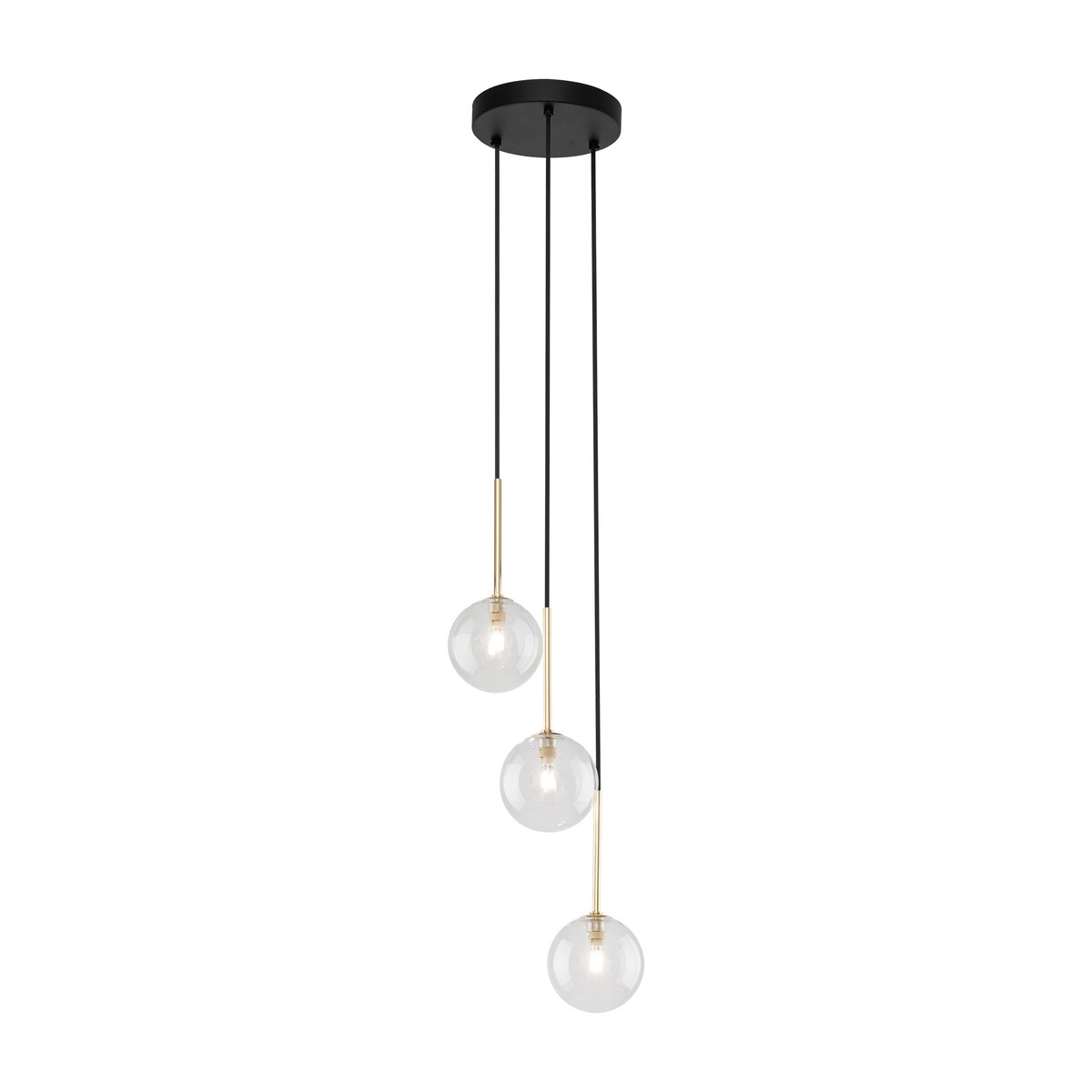 Lampa wisząca TK Lighting NILOS 5942 czarno-złota 3xG9 regulowana do salonu i jadalni